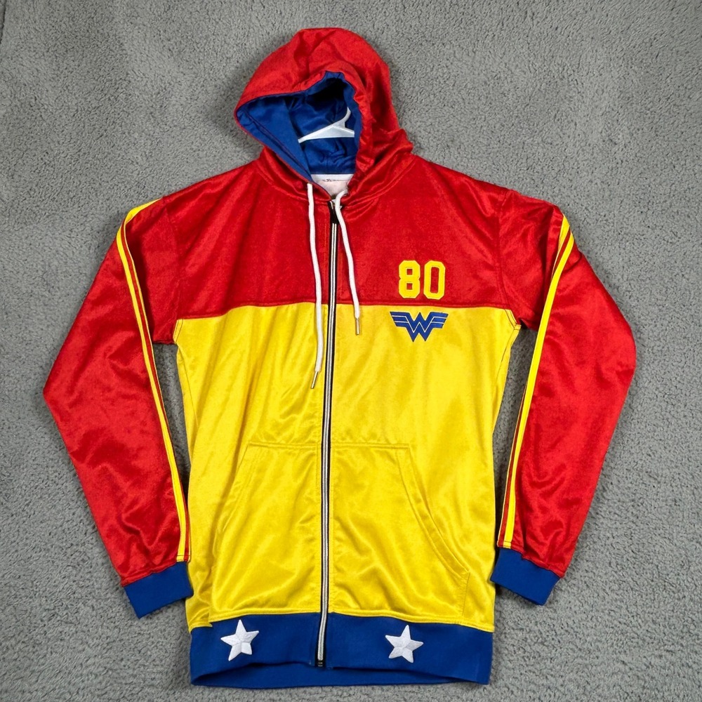 Hero Within DC Comics‎ Hoodie Wonder Woman Full Zip Mens XL Red Yellow Blue USA
